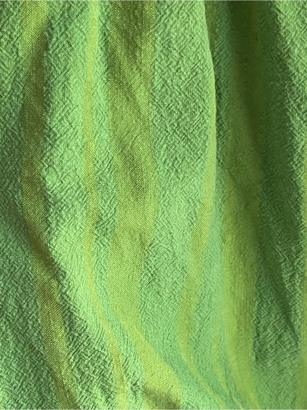 Free People free-est Mila Green Striped Smocked Square-Neck Mini Dress - Picture 4 of 8